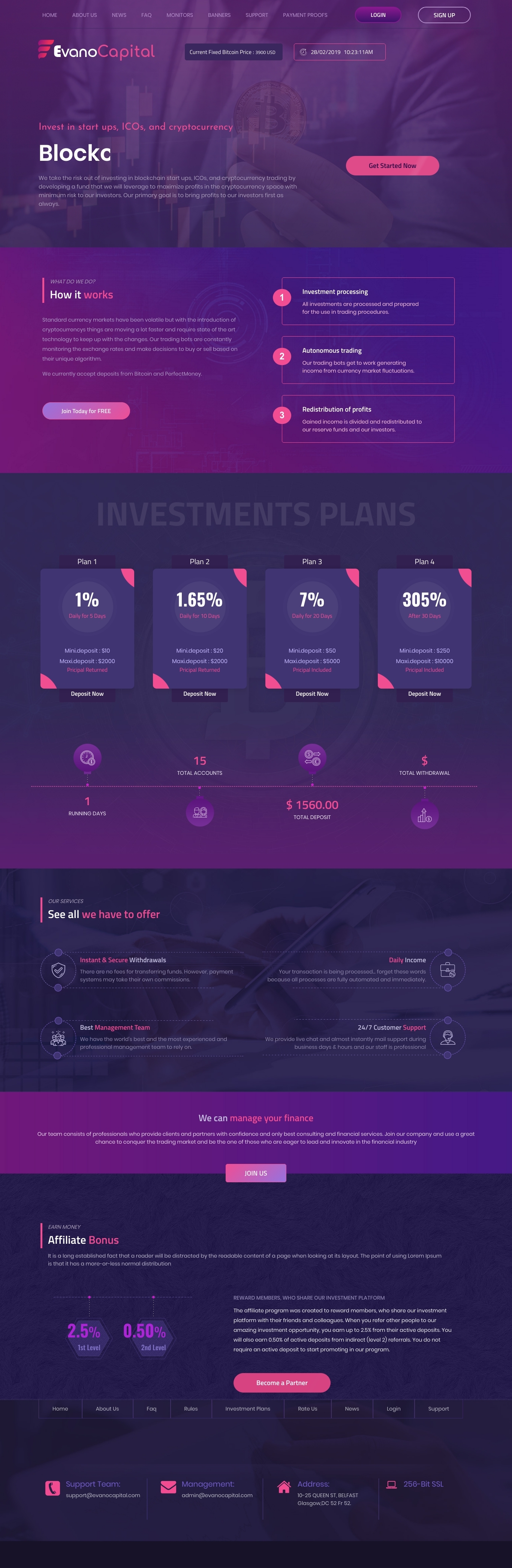 HYIP project Evano Capital