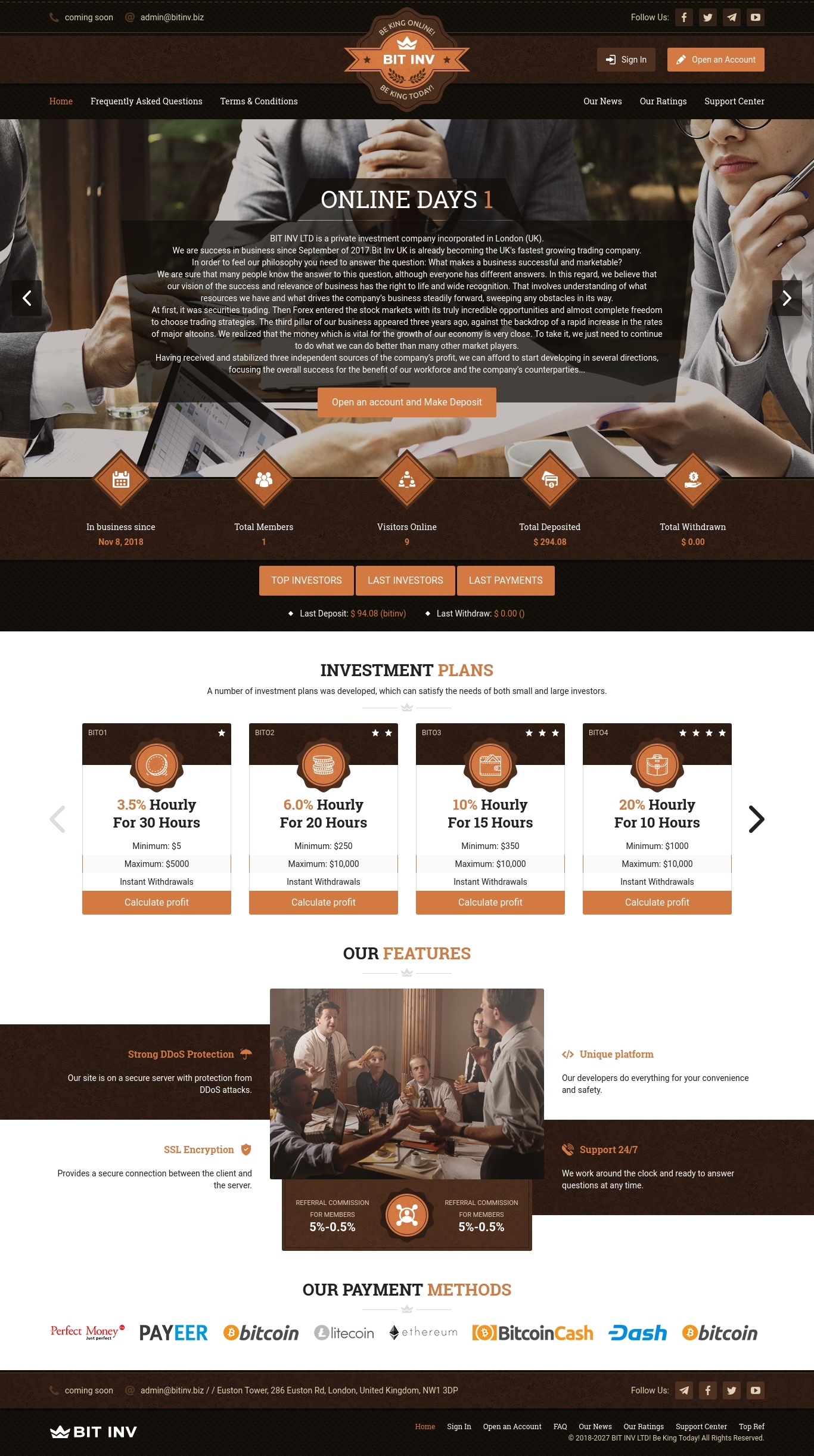 Investment HYIP BIT INV LTD