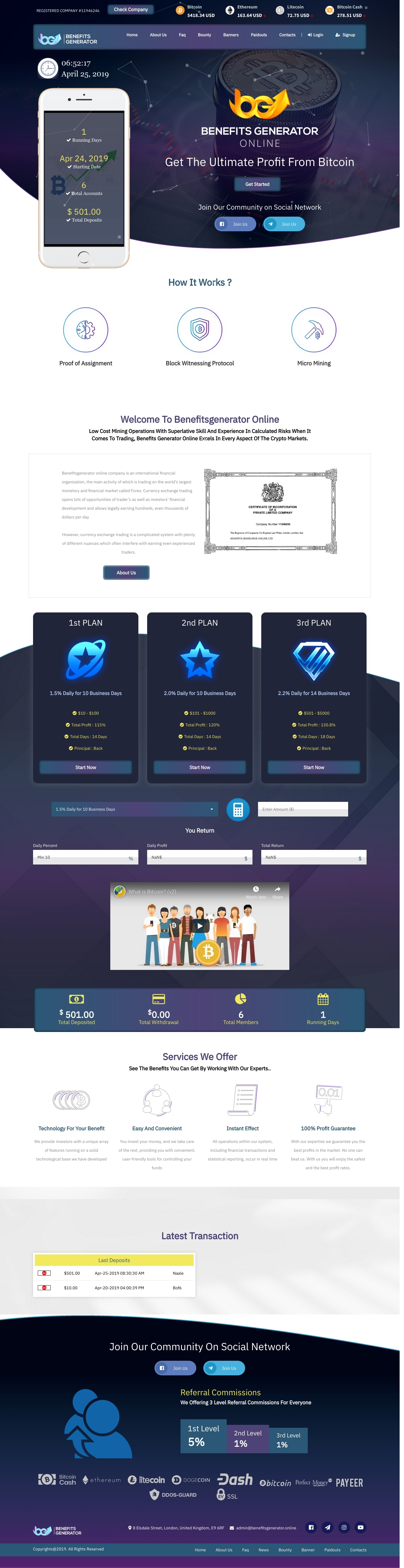 Invest project Benefitsgenerator