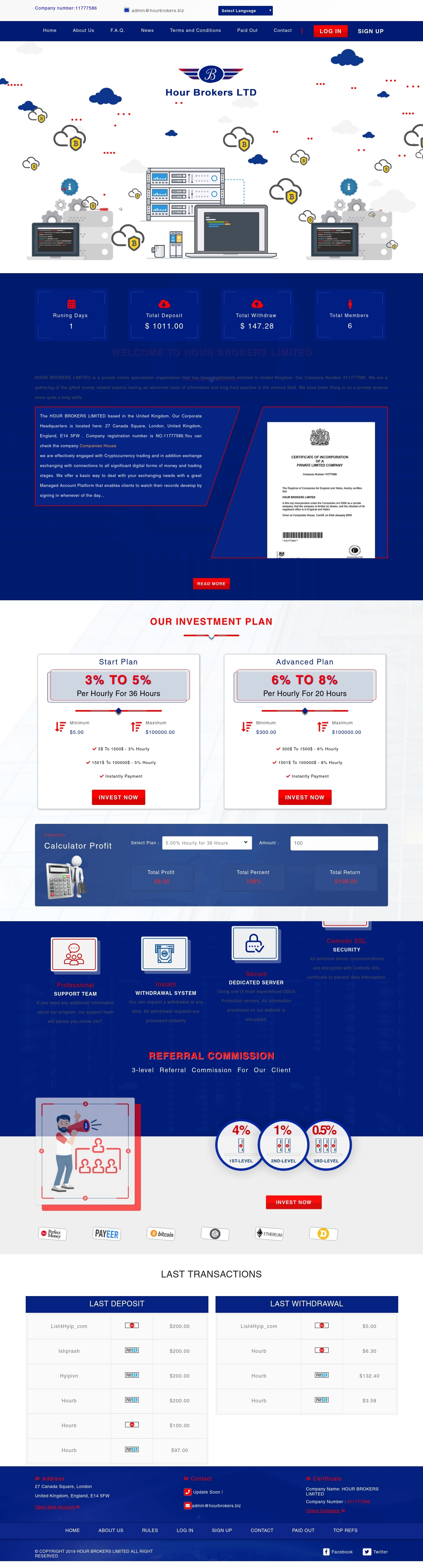 HYIP Hour Brokers Limited