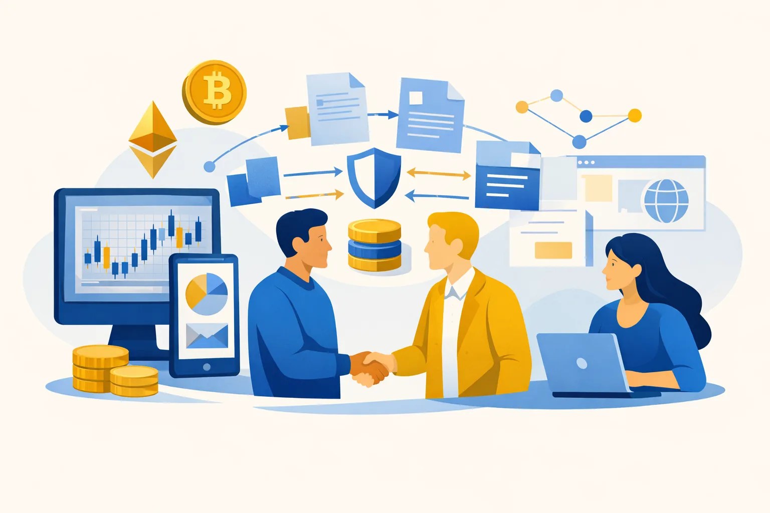 Partage de données d’une plateforme d’échange crypto avec des partenaires